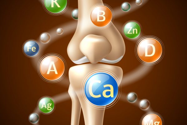 3D rendering showing the cellular benefits of calcium for human bone structure.
